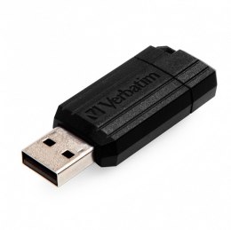 Verbatim USB pendrive USB 2.0, 64GB, PinStripe, Store N Go, czarny, 49065, USB A, z wysuwanym złączem