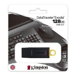 Kingston USB pendrive USB 3.0, 128GB, DataTraveler Exodia, czarny, DTX/128GB, USB A, z osłoną