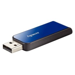 Apacer USB pendrive USB 2.0, 16GB, AH334, niebieski, AP16GAH334U-1, USB A, z wysuwanym złączem