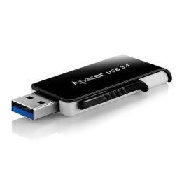 Apacer USB pendrive USB 3.0, 128GB, AH350, czarny, AP128GAH350B-1, USB A, z wysuwanym złączem