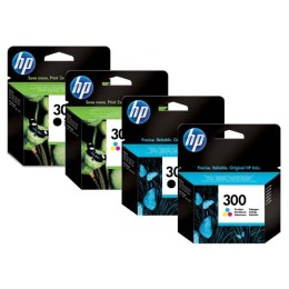 HP oryginalny ink / tusz CN637EE, HP 300, black/color, blistr, 2 x 200s, 2x4ml, HP 2-pack, CC640EE a CC643EE, DeskJet D2560, F42