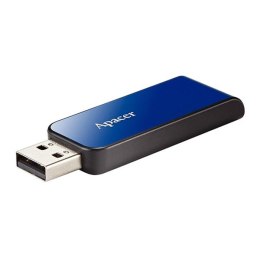 Apacer USB pendrive USB 2.0, 64GB, AH334, niebieski, AP64GAH334U-1, USB A, z wysuwanym złączem