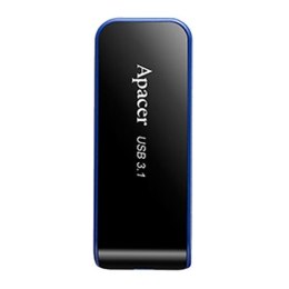 Apacer USB pendrive USB 3.0, 32GB, AH356, czarny, AP32GAH356B-1, USB A, z wysuwanym złączem