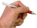 Długopis strzykawka "z krwią" wkład niebieski