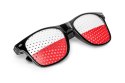 Okulary kibica biało-czerwone Polska