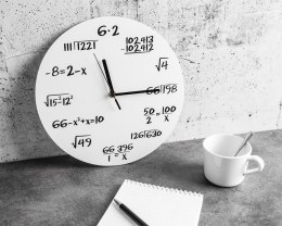 Zegar dla matematyka biały
