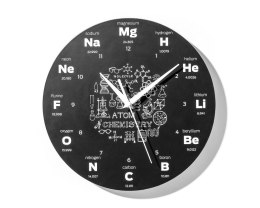 Zegar dla chemika - godziny z tablicy Mendelejewa