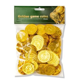 Złote monety do gier i zabawy 144 szt.