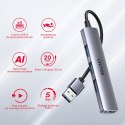 Unitek Hub USB-A 3*USB-A 5 Gbps, 2*USB-A 2.0 alu