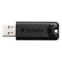 Verbatim USB pendrive USB 3.0, 64GB, PinStripe, Store N Go, czarny, 49318, USB A, z wysuwanym złączem
