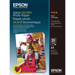 Epson Value Glossy Photo Paper, foto papier, połysk, biały, A4, 183 g/m2, 20 szt., C13S400035, atrament