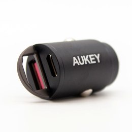Aukey Ładowarka samochodowa USB-A i USB-C, PD 30W