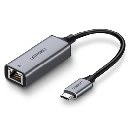 Adapter USB-C na RJ45 UGREEN 	CM199 aluminiowy, Gigabit Ethernet (szary)