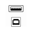 Logo USB kabel (2.0), USB A M - USB B (M), 5m, czarny