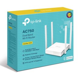 TP-LINK router Archer C24 2.4GHz i 5GHz, extender/ wzmacniacz, access point, IPv6, 733Mbps, zewnętrzna anténa, 802.11ac, Kontrol