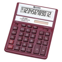 Eleven Kalkulator SDC888XRD, czerwona, biurkowy, 12 miejsc