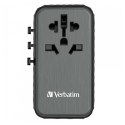 Verbatim, 2x USB-C PD, QC 4+, 2x USB-A QC 3.0, czarny, 100 W