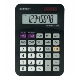 Sharp Kalkulator EL-330FBBK, czarna, biurkowy, 8 miejsc