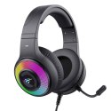 Słuchawki gamingowe Havit H2042d RGB (czarne) na kablu z mikrofonem
