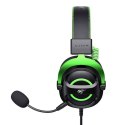 Słuchawki gamingowe Havit H2002E (Czarno-zielone), przewodowe z mikrofonem