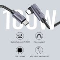 Unitek Kabel USB-C kątowy 90° PD100W 1m