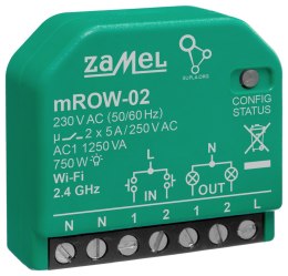 INTELIGENTNY PRZEŁĄCZNIK M/ROW-02 Wi-Fi SUPLA 230 V AC ZAMEL