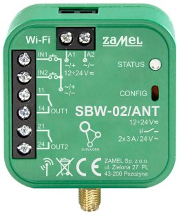 INTELIGENTNY STEROWNIK BRAM I DRZWI SBW-02/ANT Wi-Fi, 12 ... 24 V AC/DC ZAMEL