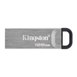 Kingston USB pendrive, USB 3.0, 128GB, DataTraveler(R) Kyson, srebrny, DTKN/128GB, USB A, z oczkiem na brelok