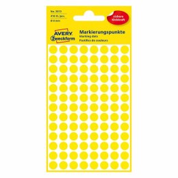 Avery Zweckform etykiety 8mm, żółte, 104 etykiety, do znakowania, pakowane po 4 szt., 3013, do pisma odręcznego
