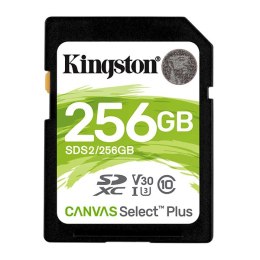 Kingston karta Canvas Select Plus, 256GB, SDXC, SDC2/256GB, UHS-I U3 (Class 10), A1
