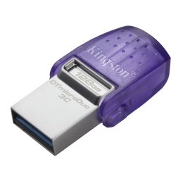 Kingston USB pendrive OTG, USB 3.0, 128GB, Data Traveler microDuo3 G2, srebrno-fioletowy, DTDUO3CG3/128GB, USB A / USB C