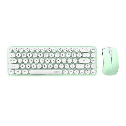 Bezprzewodowy zestaw klawiatura + myszka MOFII Bean 2.4G (Biało-Zielony)