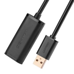 Kabel przedłużający USB 2.0 UGREEN US121, aktywny, 10m (czarny)