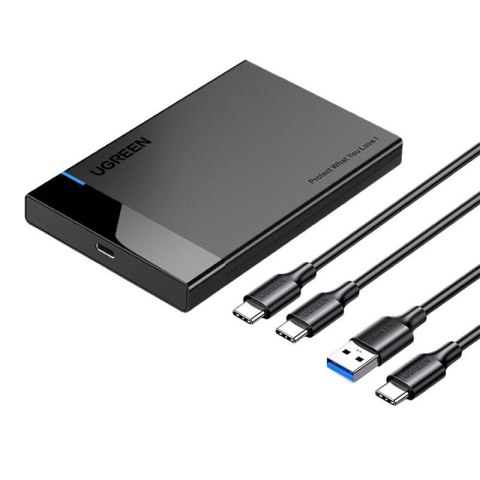 Obudowa zewnętrzna dysku HDD/SSD 2,5" UGREEN US221, SATA, USB 3.0 + USB-C do USB-C 3.1 (czarna)