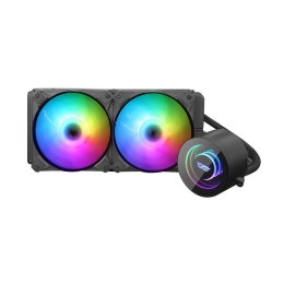 Chłodzenie wodne komputera AiO Darkflash DX240 RGB 2x 120x120 (czarne)