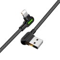 Kabel USB do Lightning, Mcdodo CA-4673, kątowy, 1.8m (czarny)