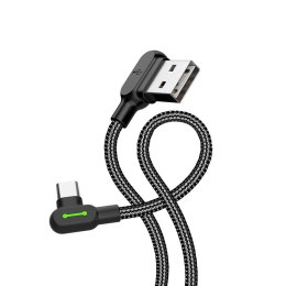 Kabel USB do USB-C kątowy Mcdodo CA-5280 LED, 0.5m (czarny)