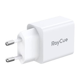 Ładowarka sieciowa RayCue USB-C + USB-A PD 20W EU (biała)