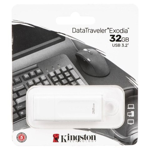 Kingston USB pendrive USB 3.0, 32GB, DataTraveler Exodia, białe, DTX/32GB, USB A, z osłoną