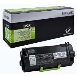 Lexmark oryginalny toner 52D2X00, 522X, black, 45000s, extra duża pojemność, return