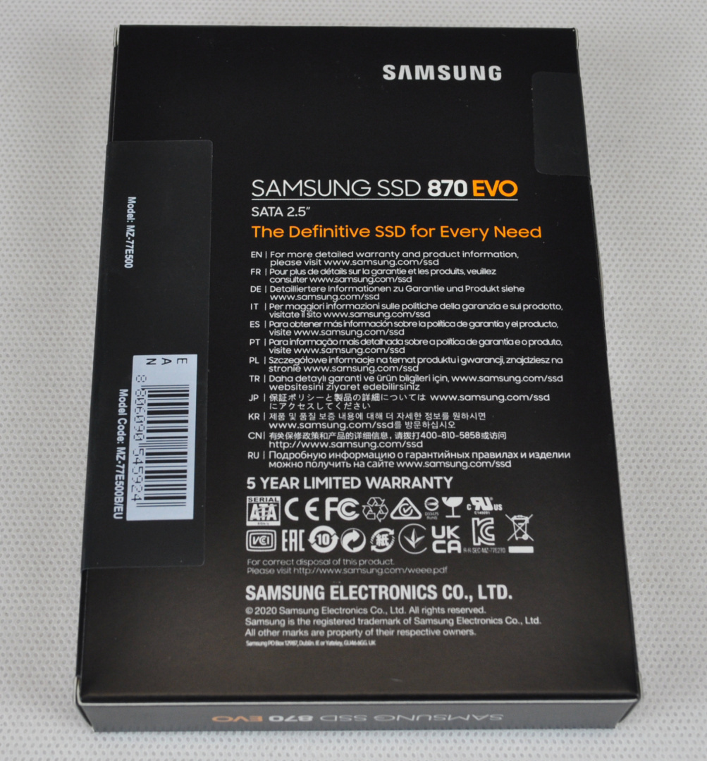 Dysk SSD Samsung 500GB MZ-77E500B/EU 870 EVO