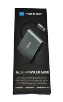 HUB NATEC FOWLER MINI USB-C PD, USB 3.0, HDMI 4K