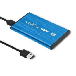 Qoltec Obudowa/kieszeń do dysków HDD/SSD 2.5" SATA3 | USB 3.0 | Niebieski