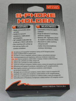 Uchwyt samochodowy S-PHONE HOLDER MT5505