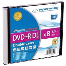 DVD+R PŁYTA 8,5GB X8 dual layer - SLIM CASE 1 SZT