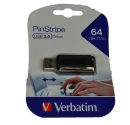 PENDRIVE VERBATIM 64GB PINSTRIPE USB 2.0