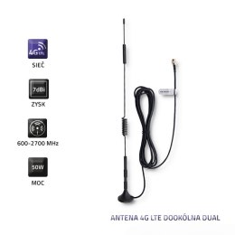Antena 4G LTE dookólna DUAL 7dBi wewnętrzno-zewnętrzna