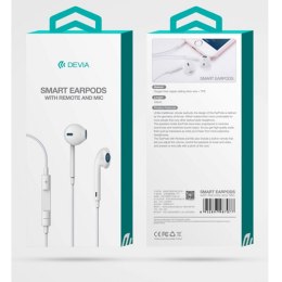 Devia słuchawki przewodowe Smart EarPods douszne jack 3,5mm douszne białe