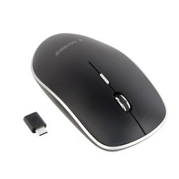 Mysz Gembird cicha czarna bezprzewodowa USB C
