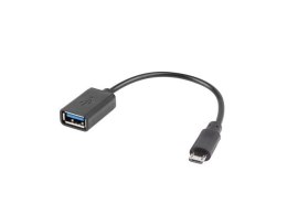 ADAPTER USB MICRO(M) 2.0->USB-A(F) 0.15M OTG CZARNY LANBERG